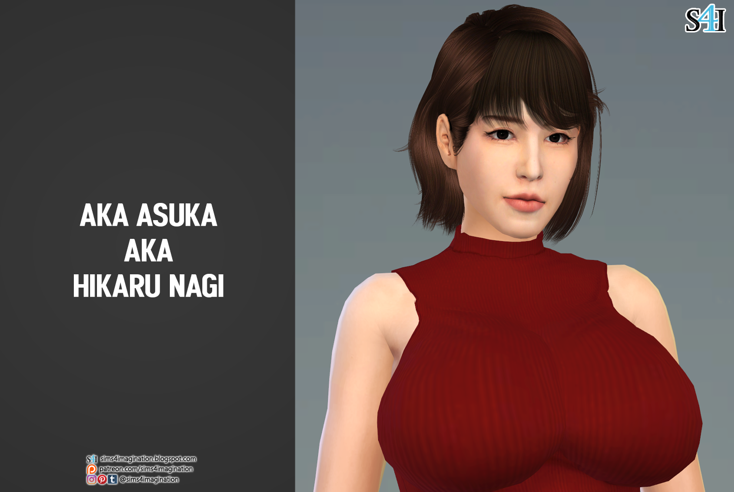 Sims 4 CAS: Hikaru Nagi aka Aka Asuka - Imagination Sims 4 CAS